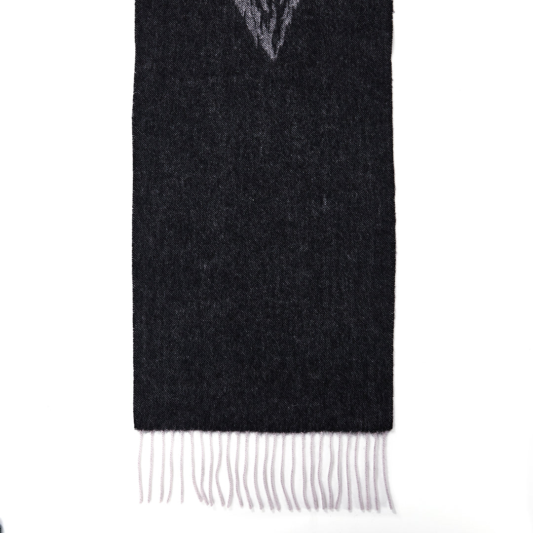 Lucchi Italy Stag Grey Scarf 100% Pure Lambswool