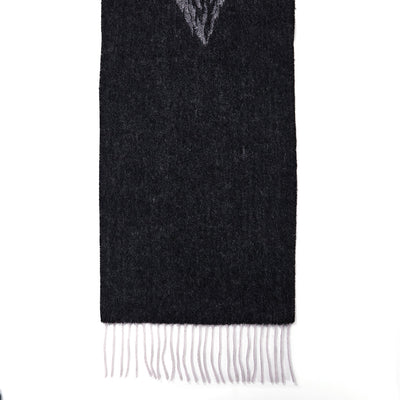 Lucchi Italy Stag Grey Scarf 100% Pure Lambswool