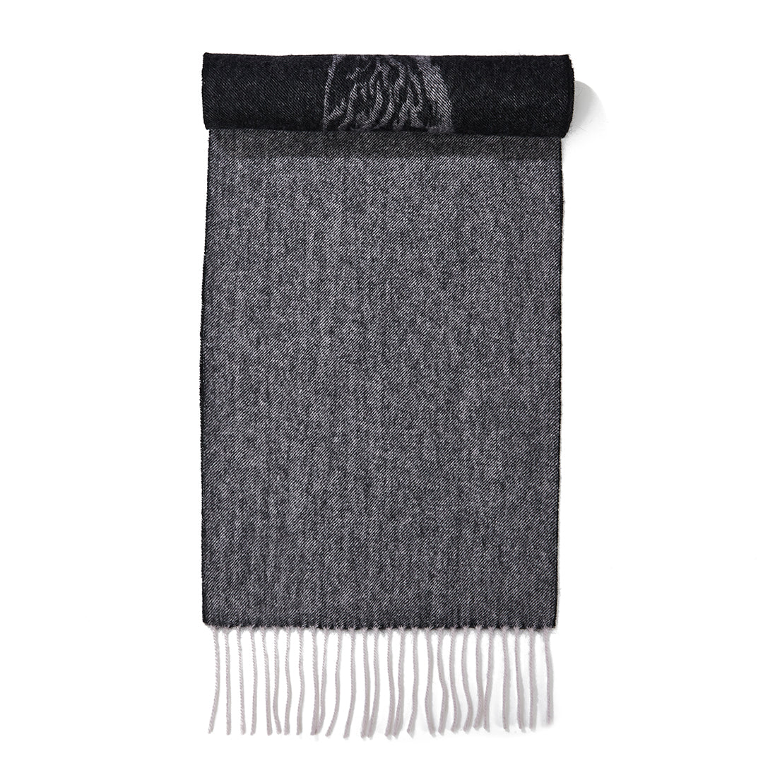 Lucchi Italy Stag Grey Scarf 100% Pure Lambswool