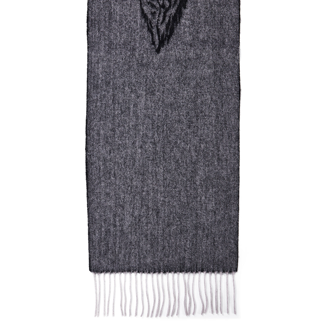 Lucchi Italy Stag Grey Scarf 100% Pure Lambswool