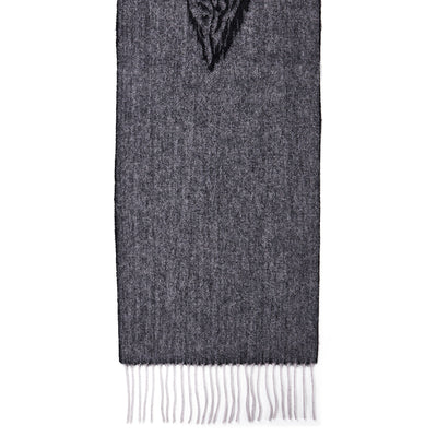Lucchi Italy Stag Grey Scarf 100% Pure Lambswool