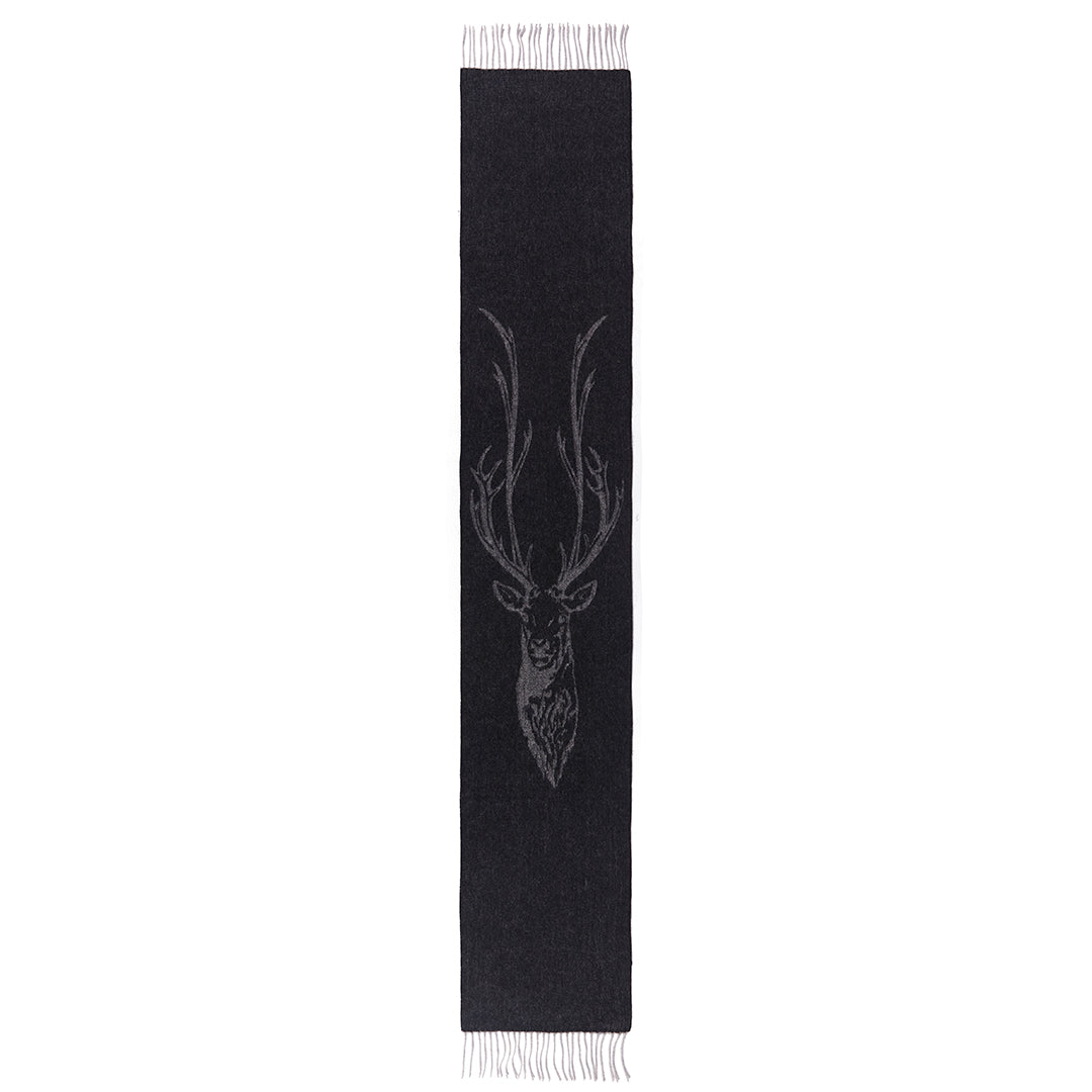 Lucchi Italy Stag Grey Scarf 100% Pure Lambswool