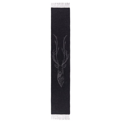 Lucchi Italy Stag Grey Scarf 100% Pure Lambswool