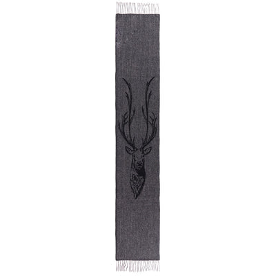 Lucchi Italy Stag Grey Scarf 100% Pure Lambswool