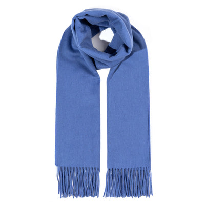 Lucchi Italy Scarf Plain Light Blue 100% Pure Lambswool