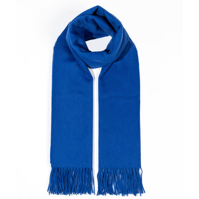 Lucchi Italy Scarf Plain Dark Blue 100% Pure Lambswool