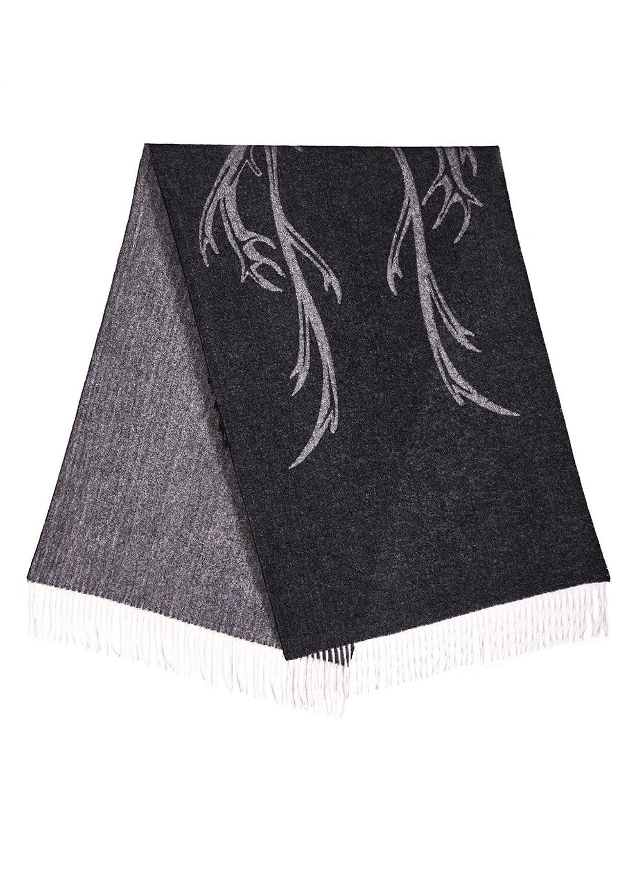 Lucchi Italy Stag Grey Stole 100% Pure Lambswool
