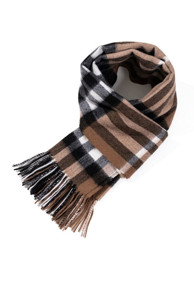 Lucchi Italy Scarf DC Check Oversized Wrap 100% Pure Lambswool