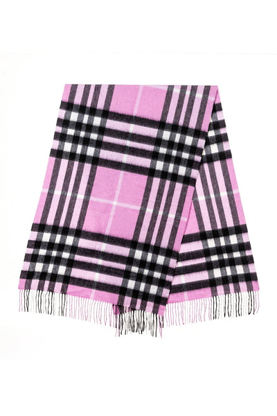 Lucchi Italy Scarf DC Check Oversized Wrap 100% Pure Lambswool