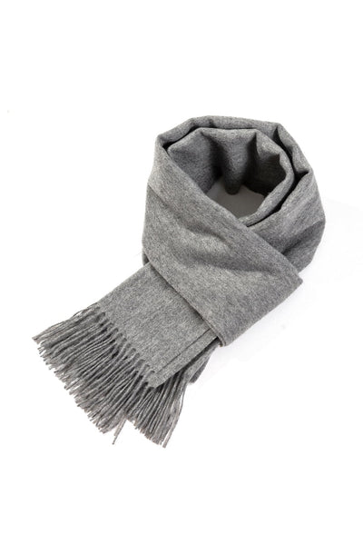 Lucchi Italy Plain Scarf Grey Oversized Wrap 100% Pure Lambswool