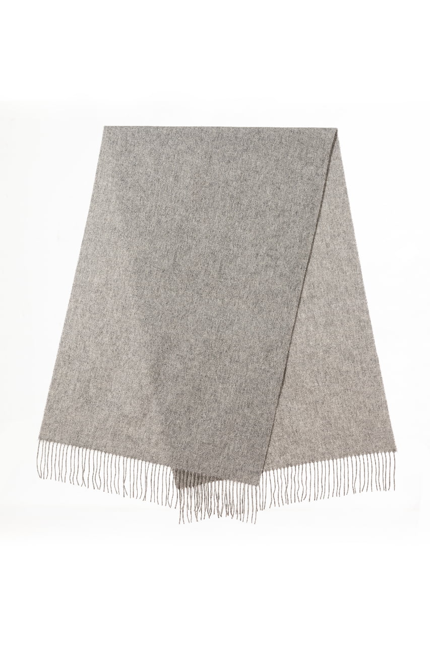 Lucchi Italy Plain Scarf Grey Oversized Wrap 100% Pure Lambswool