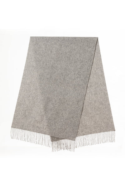 Lucchi Italy Plain Scarf Grey Oversized Wrap 100% Pure Lambswool
