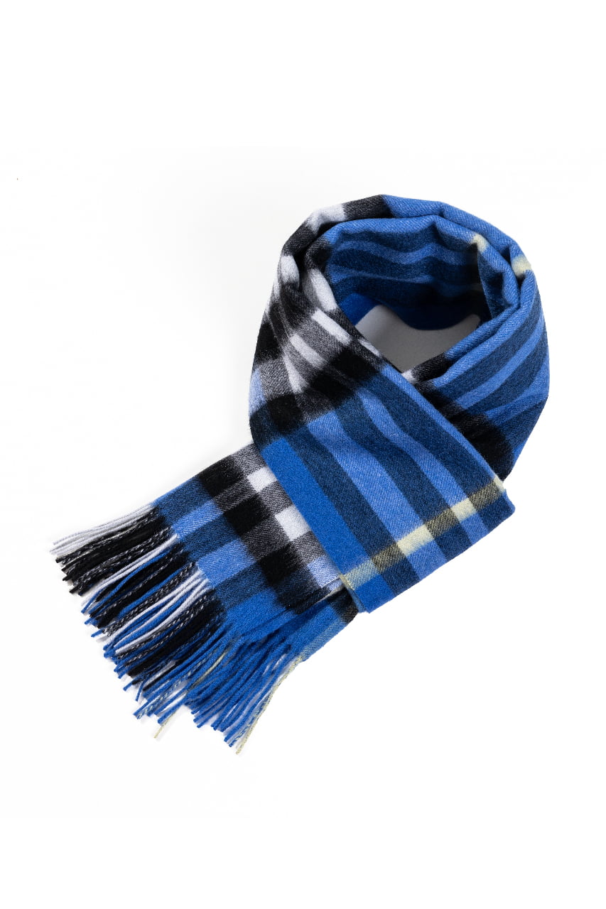Lucchi Italy Scarf DC Check Oversized Wrap 100% Pure Lambswool