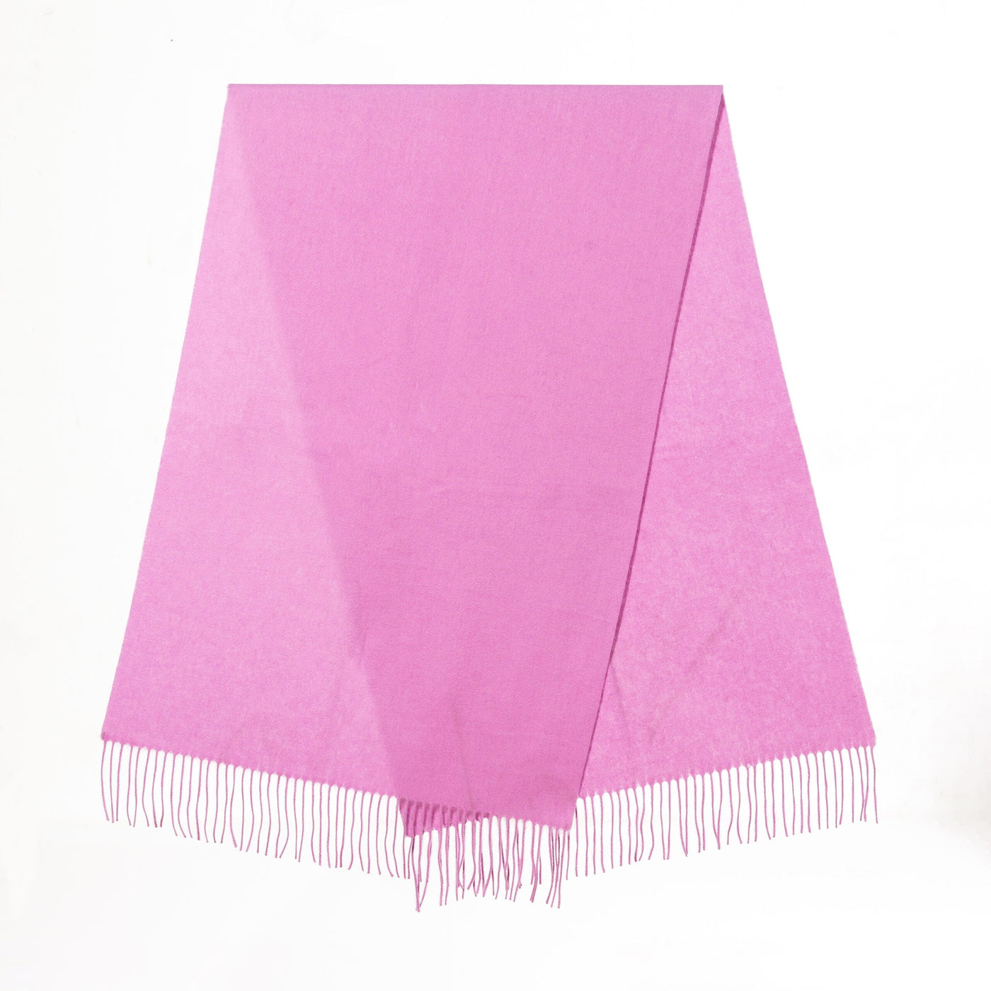 Lucchi Italy Plain Scarf Dark Pink Oversized Wrap 100% Pure Lambswool