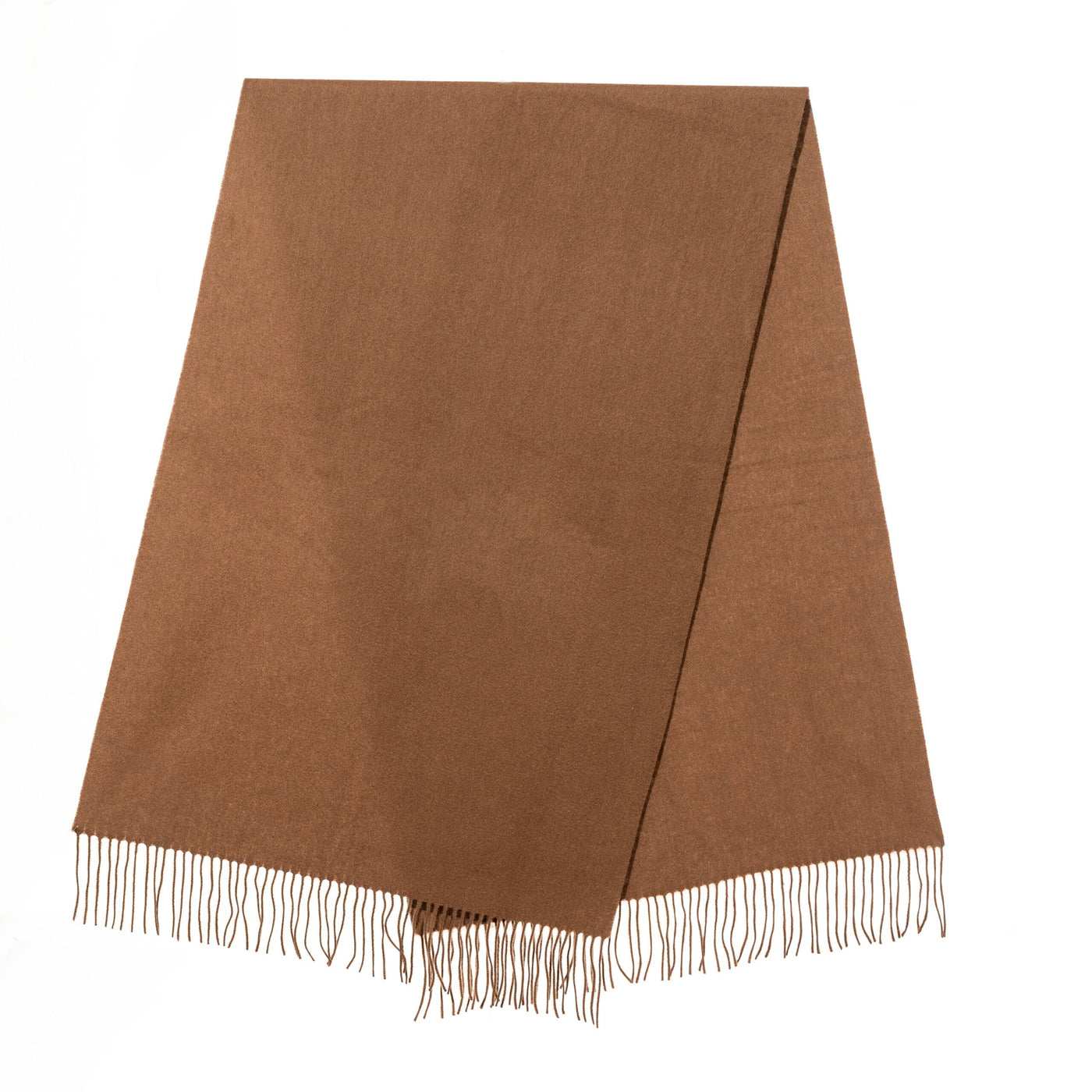 Lucchi Italy Plain Scarf Brown Oversized Wrap 100% Pure Lambswool