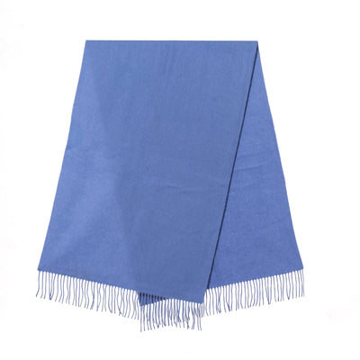 Lucchi Italy Plain Scarf Light Blue Oversized Wrap 100% Pure Lambswool