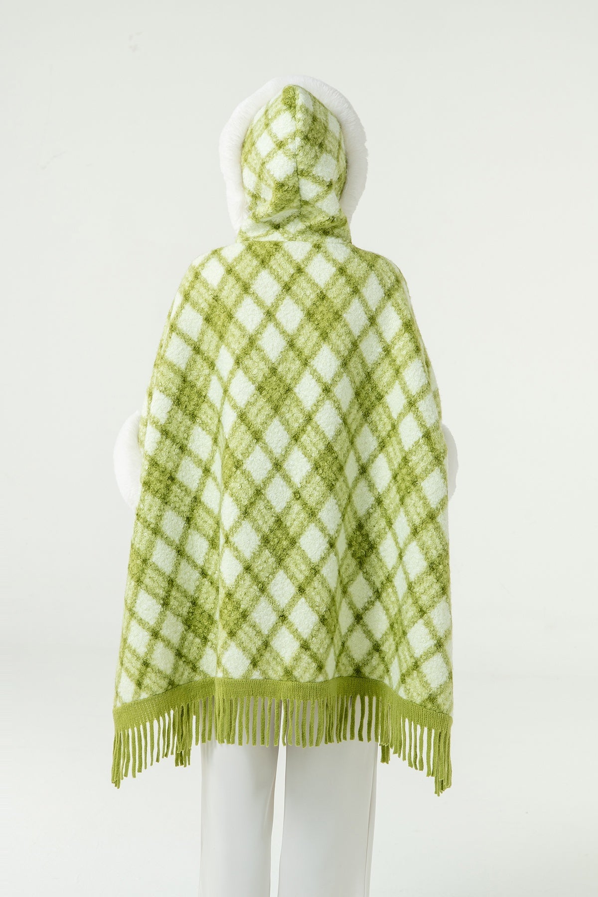 Lucchi Italy Women's Hooded Cape - Green