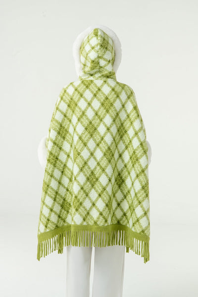 Lucchi Italy Women's Hooded Cape - Green