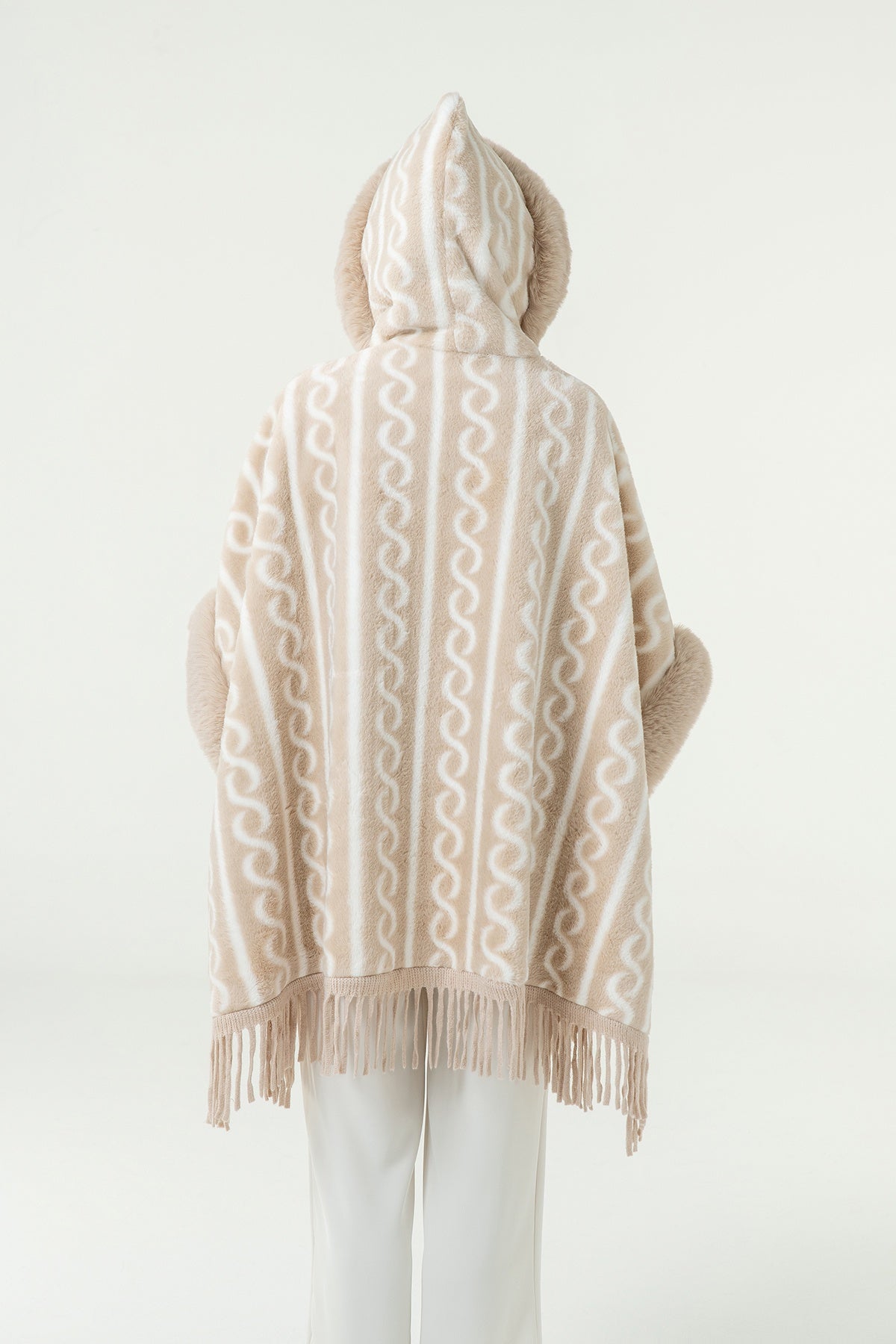 Lucchi Italy Women's Hooded Cape - Cream