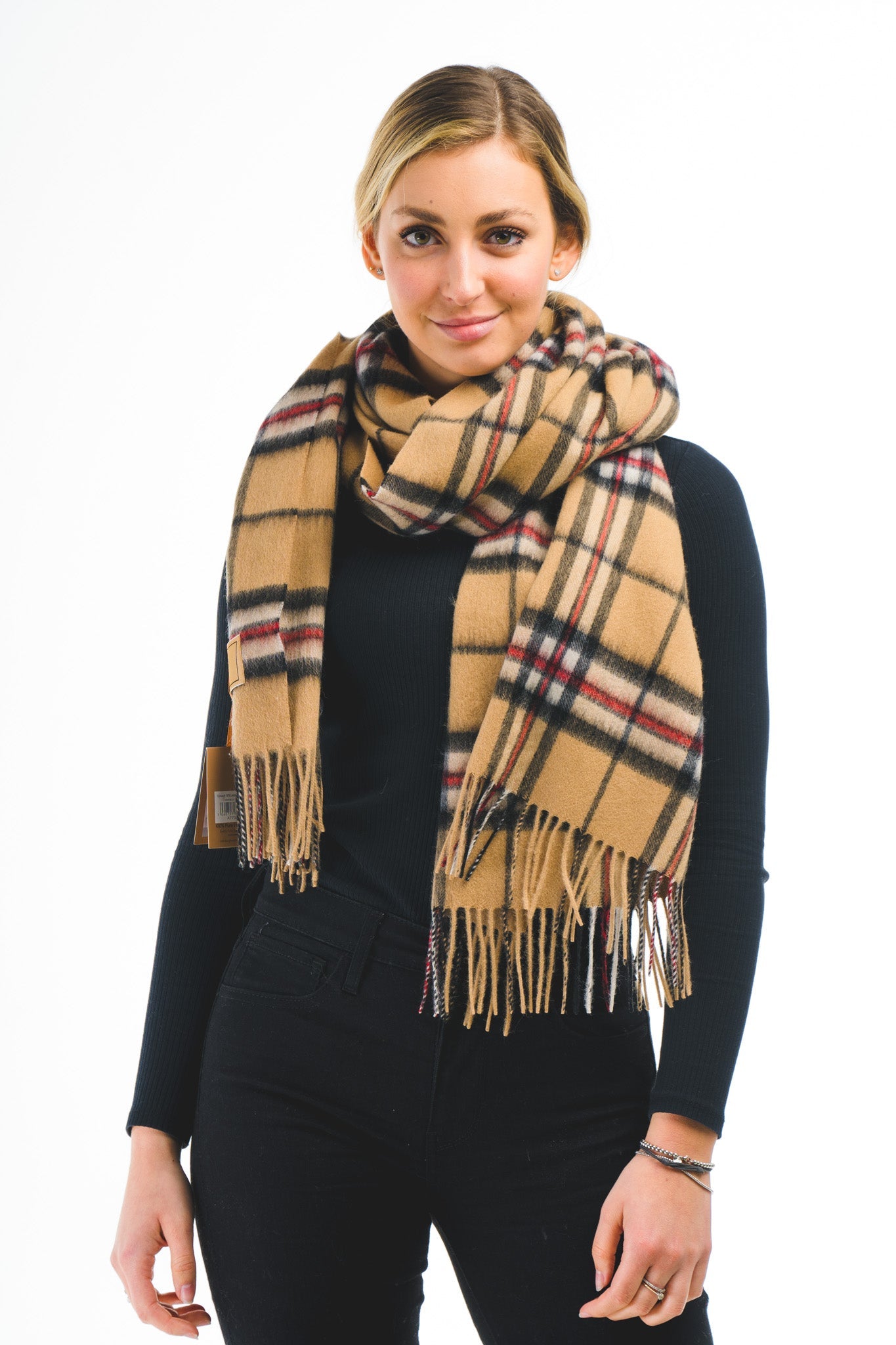 Lucchi Italy Thomson Camel Stole 100% Pure Lambswool