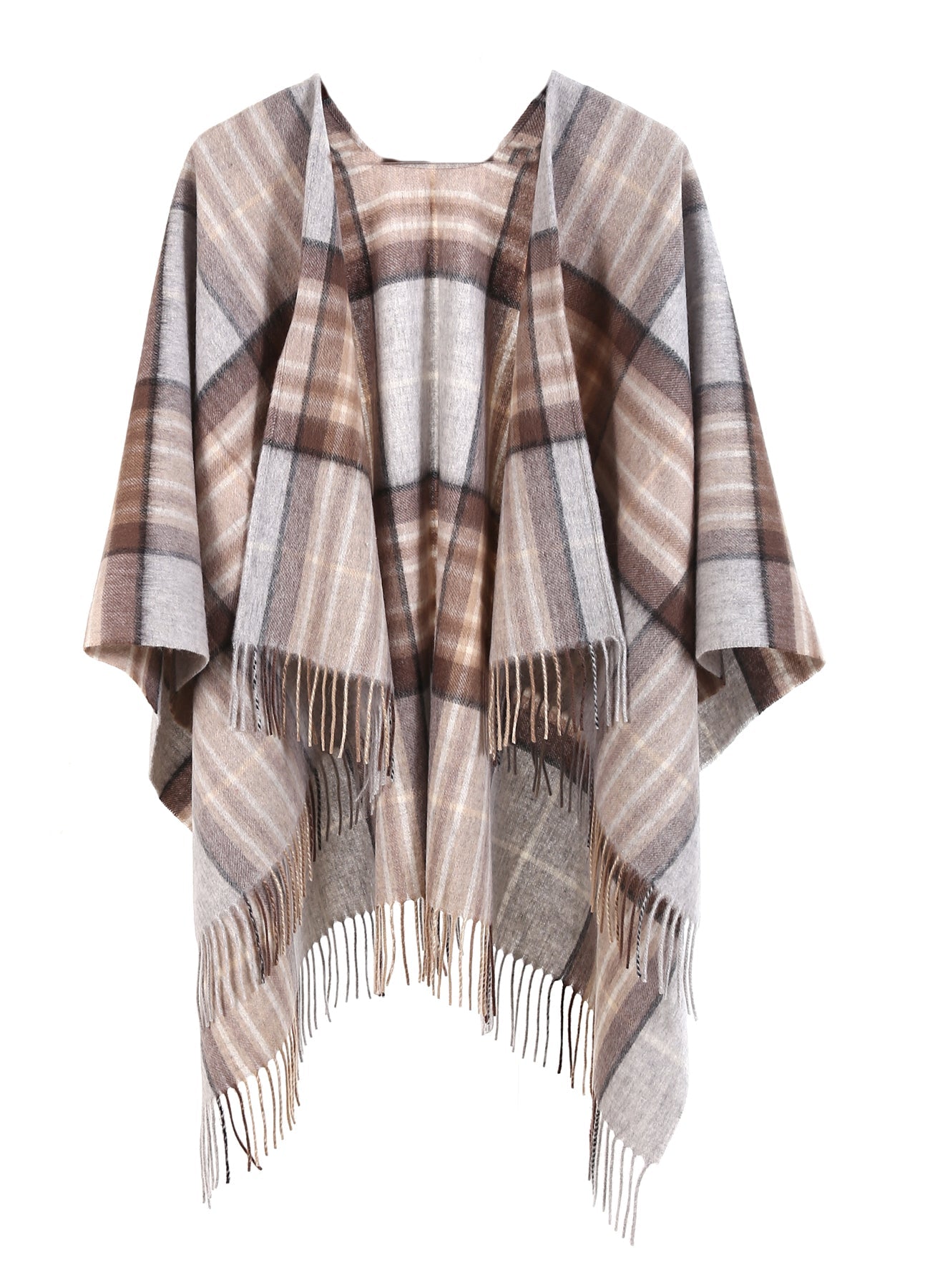 Lucchi Italy Cape MacKellar Tartan Poncho 100% Pure Lambswool