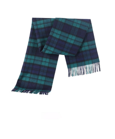 Lucchi Italy Blanket 100% Pure Lambs wool Throw Black Watch