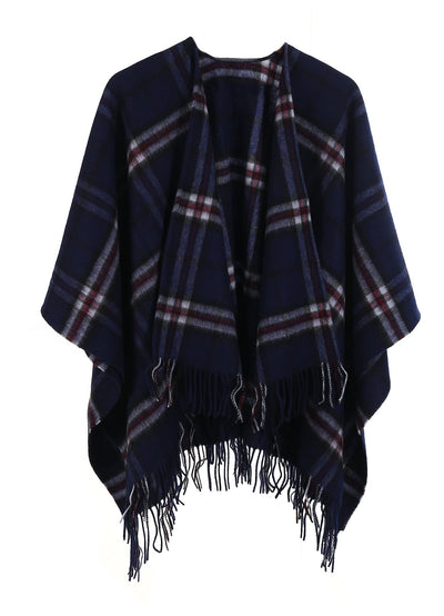 Lucchi Italy Cape Scottish Design Poncho 100% Pure Lambs wool