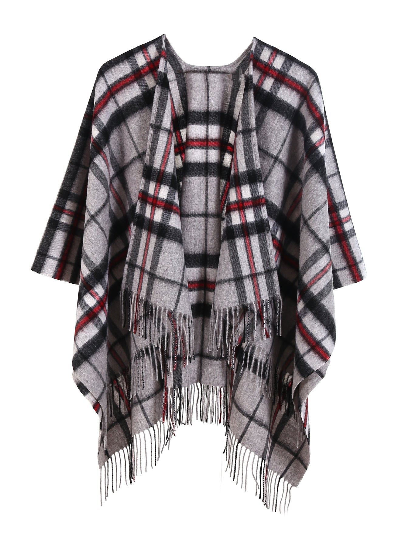 Lucchi Italy Cape Scottish Design Tartan Poncho 100% Pure Lambs wool