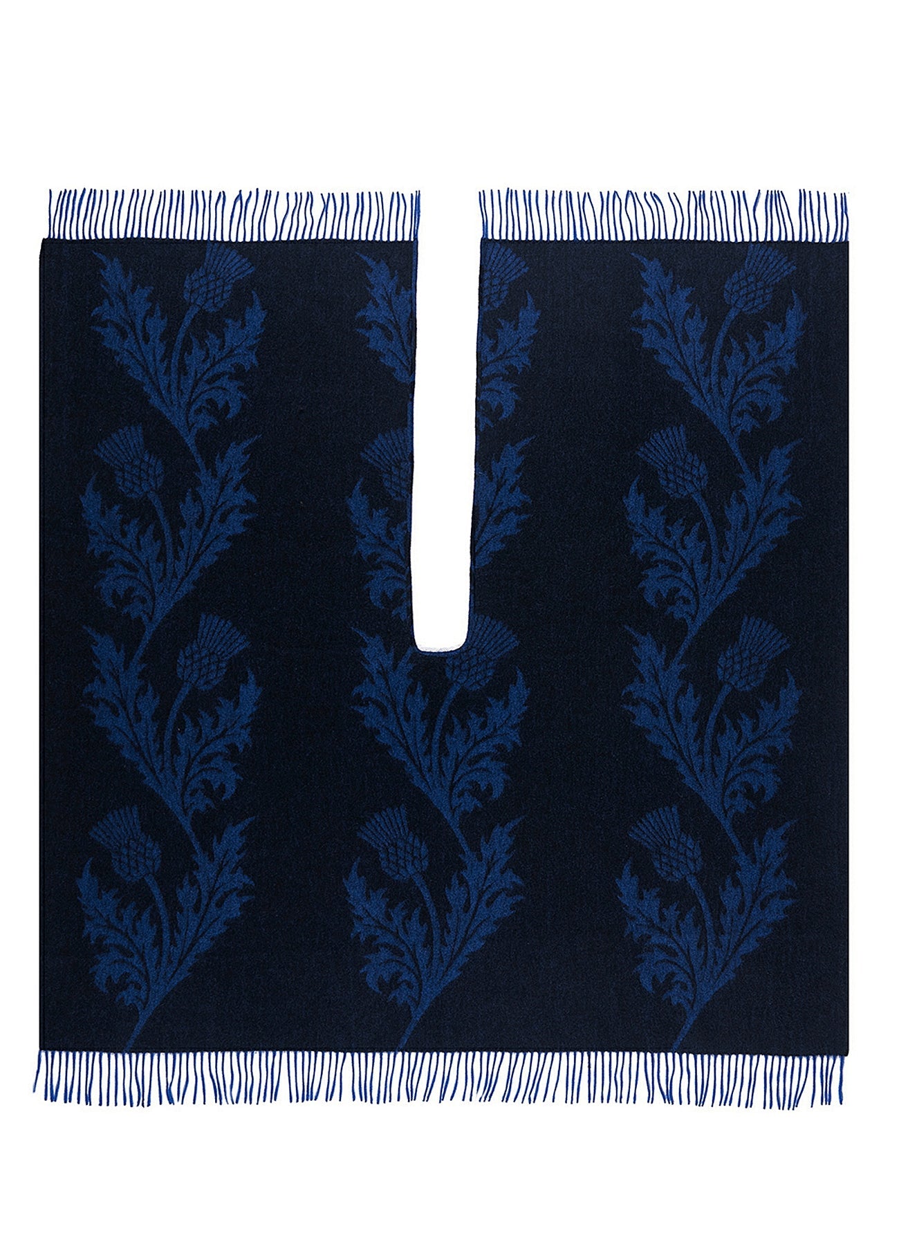 Lucchi Italy Single Thistle Navy Cape 100% Pure Lambswool