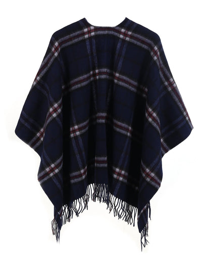 Lucchi Italy Cape Scottish Design Poncho 100% Pure Lambs wool