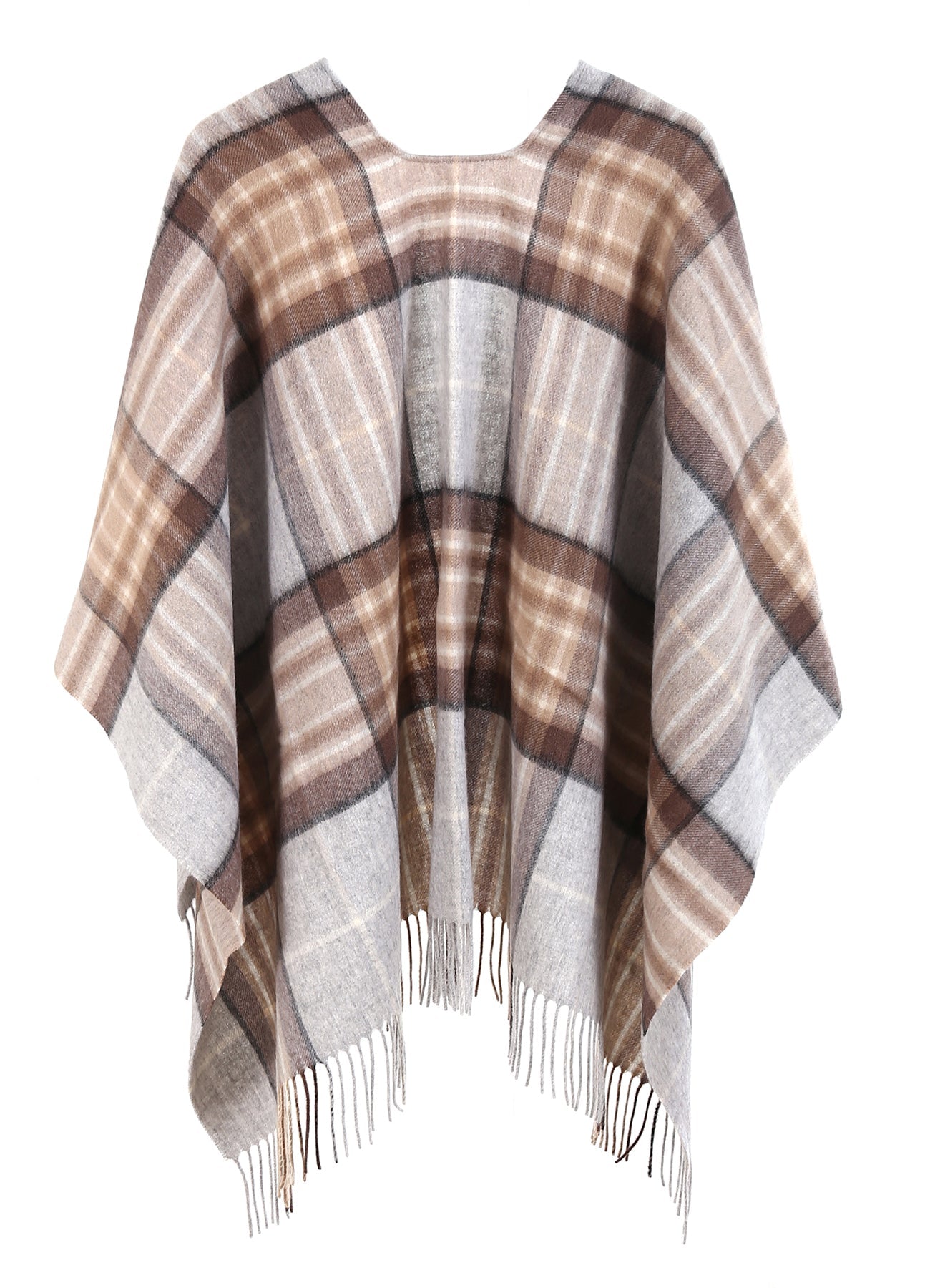 Lucchi Italy Cape MacKellar Tartan Poncho 100% Pure Lambswool