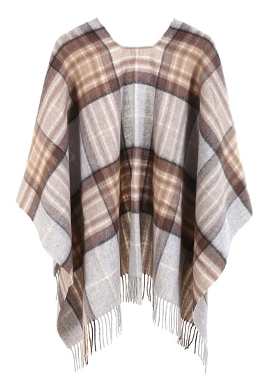 Lucchi Italy Cape MacKellar Tartan Poncho 100% Pure Lambswool