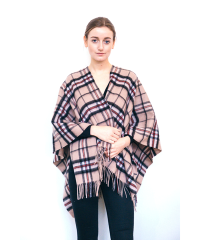 Lucchi Italy Thomson Camel Light Cape 100% Pure Lambswool