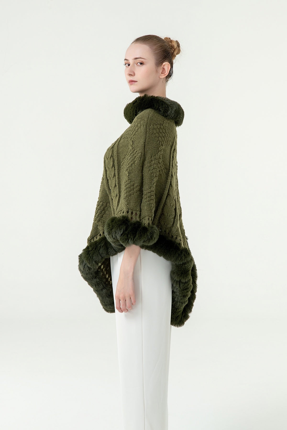 Lucchi Italy Women's Poncho - Green
