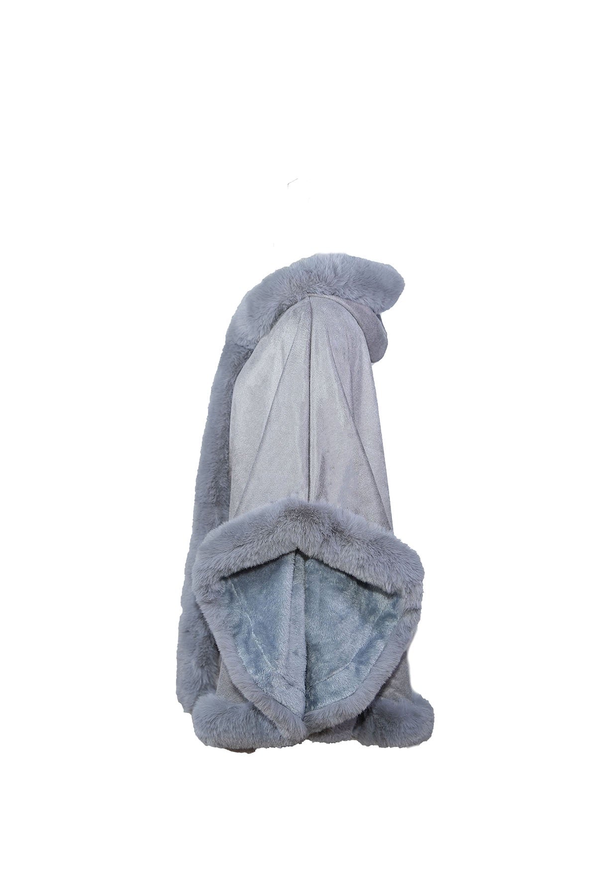 Lucchi Italy Women's Hooded Cape - Grey