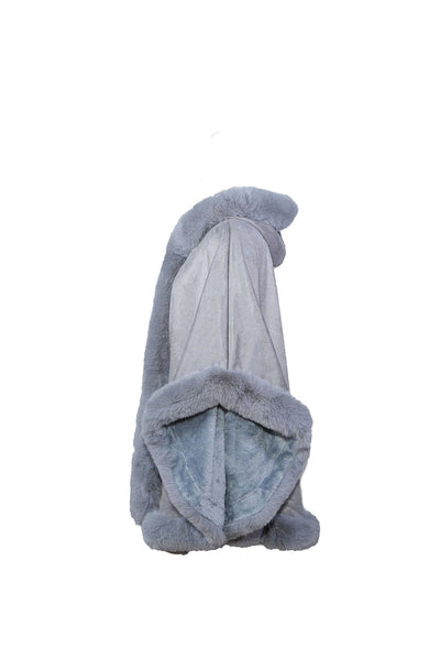 Lucchi Italy Women's Hooded Cape - Grey