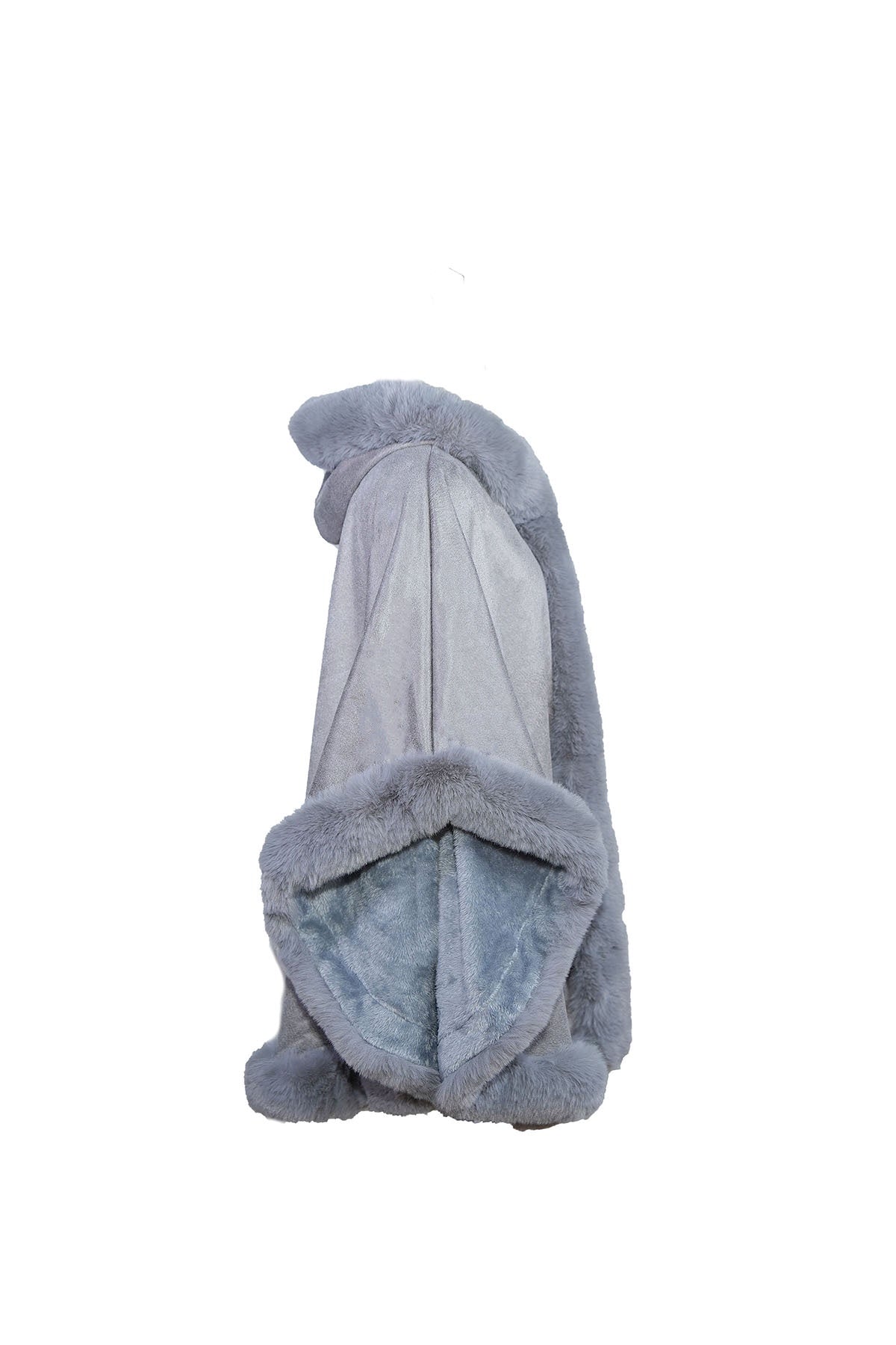 Lucchi Italy Women's Hooded Cape - Grey