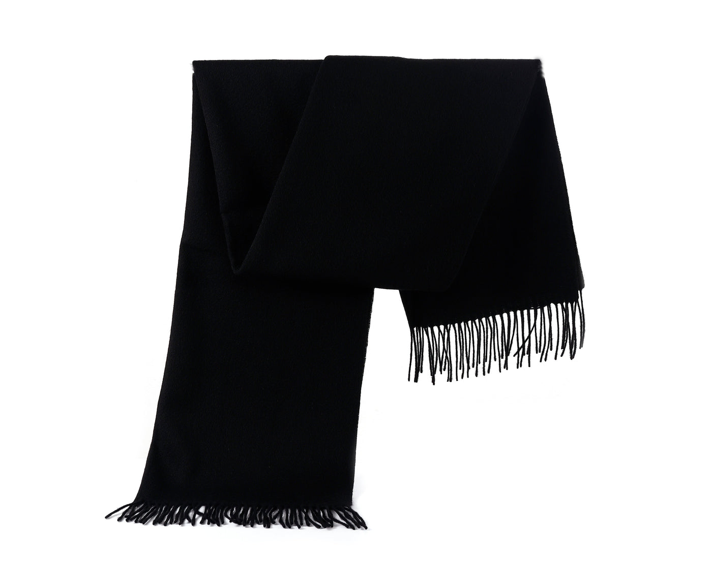 Lucchi Italy Plain Scarf Black Oversized Wrap 100% Pure Lambswool