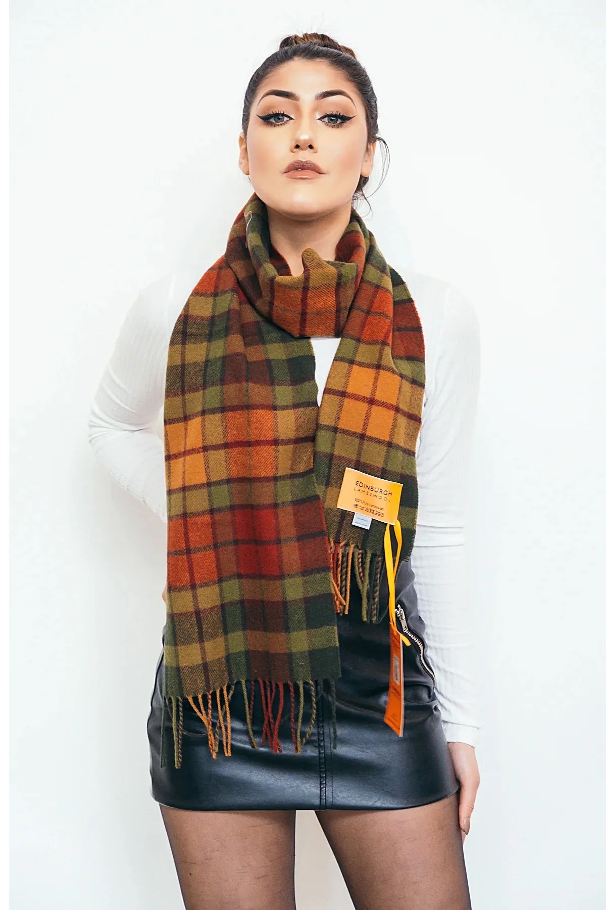 Lucchi Italy Buchanan Autumn - Made in Scotland Scarf 100% Pure Lambswool