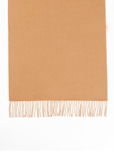 Lucchi Italy Plain Scarf Camel Oversized Wrap 100% Pure Lambswool