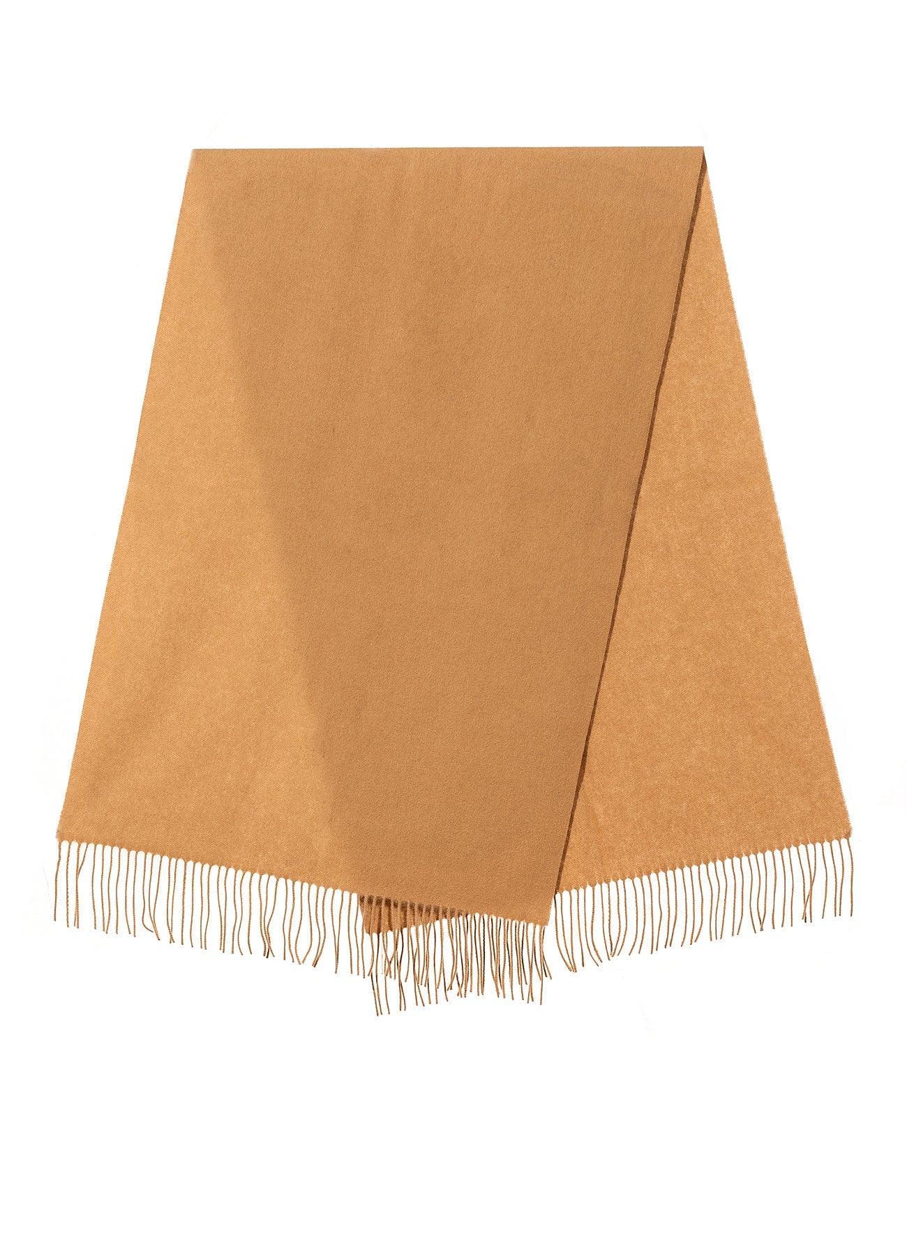 Lucchi Italy Plain Scarf Camel Oversized Wrap 100% Pure Lambswool