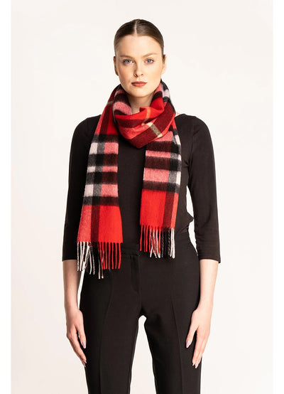 Lucchi Italy Scarf DC Red 100% Pure Lambswool