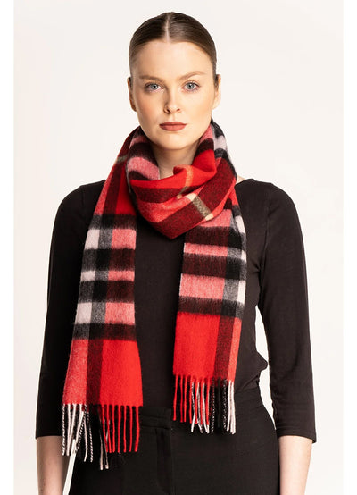 Lucchi Italy Scarf DC Red 100% Pure Lambswool