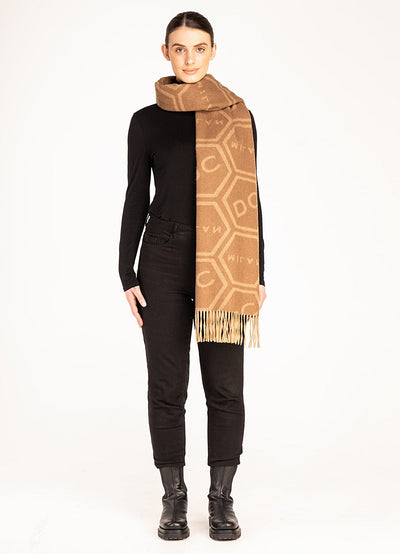 Lucchi Italy Exclusive Iconic Design Scarf Oversized 100% Pure Wool