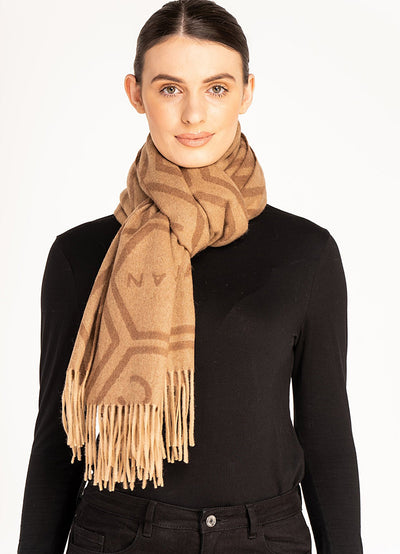 Lucchi Italy Exclusive Iconic Design Scarf Oversized 100% Pure Wool