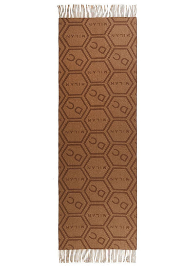 Lucchi Italy Exclusive Iconic Design Scarf Oversized 100% Pure Wool