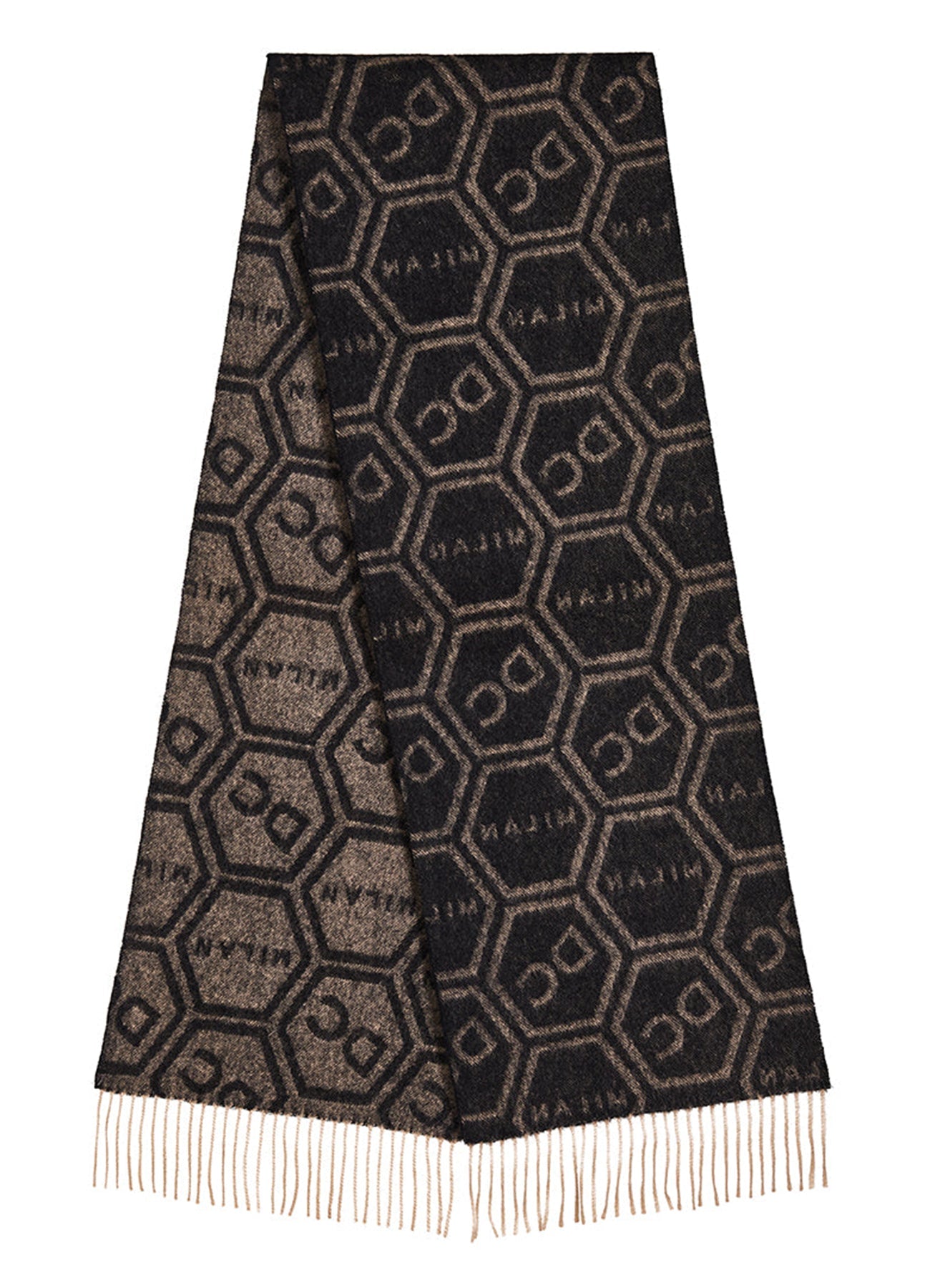 Lucchi Italy Scarf Exclusive Iconic Design 100% Pure Wool