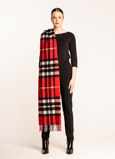 Lucchi Italy DC Red Stole 100% Pure Lambswool