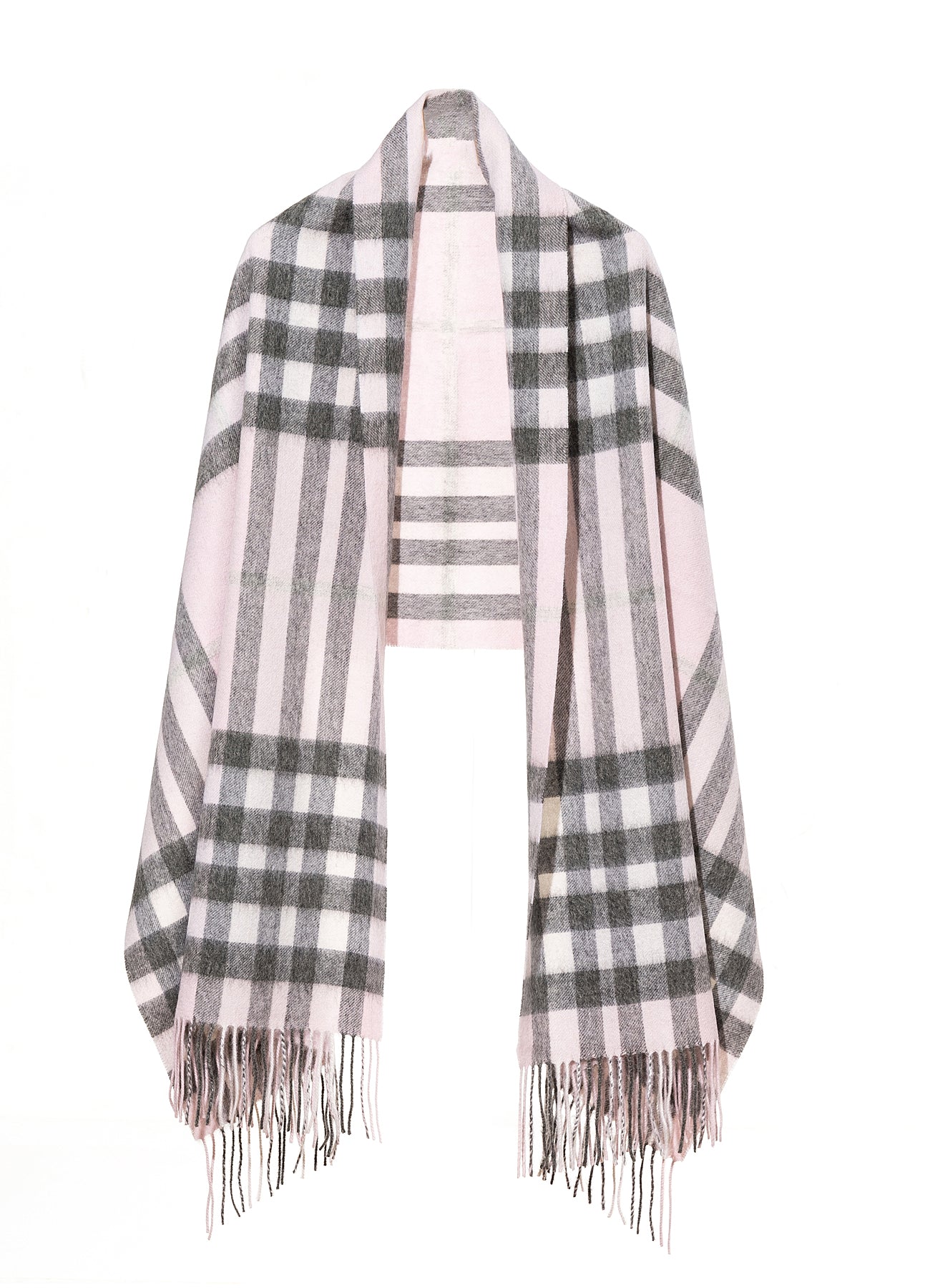 Lucchi Italy Scarf DC Check Oversized Wrap 100% Pure Lambswool
