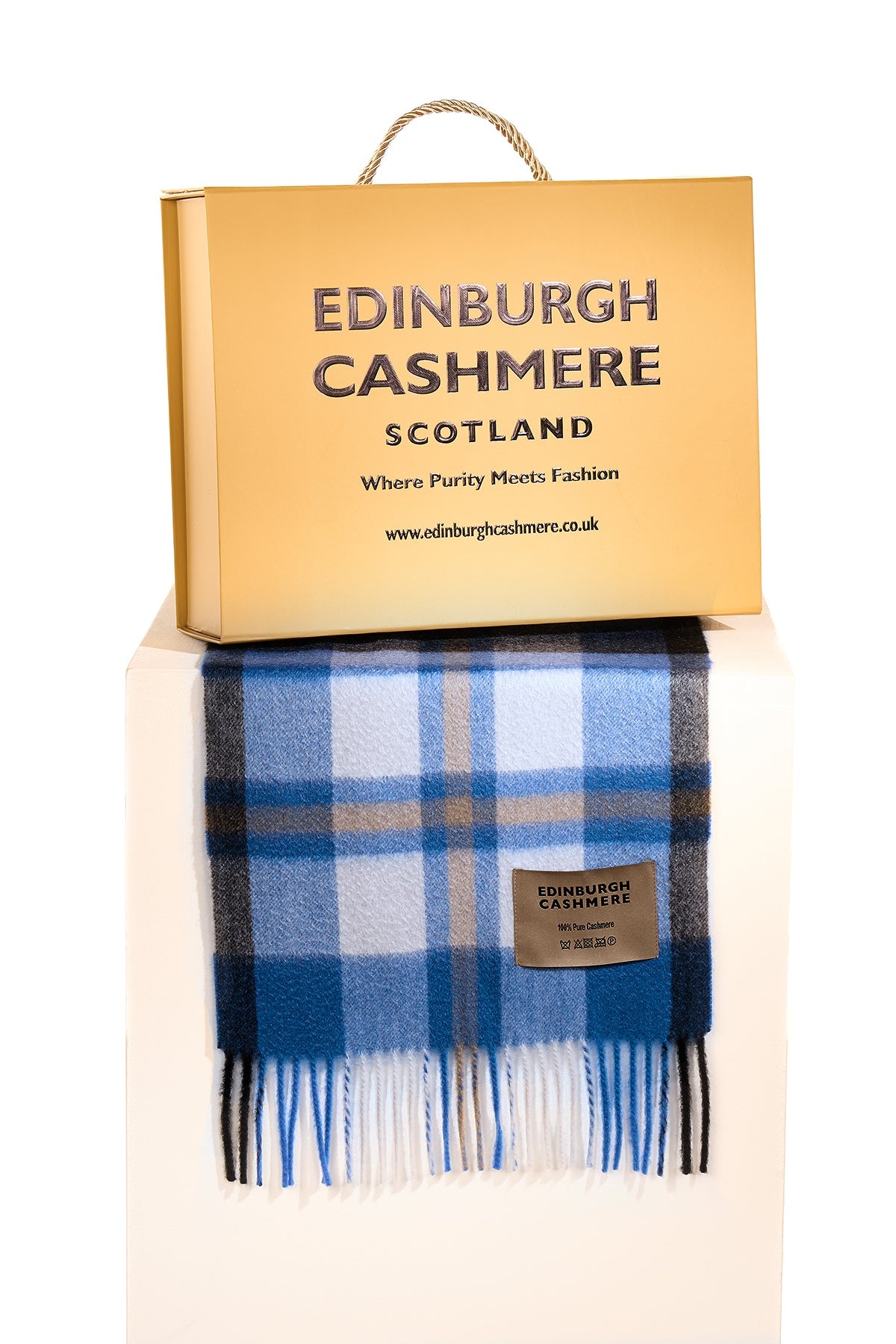 DC Scott Cashmere Scarf Blue/Black